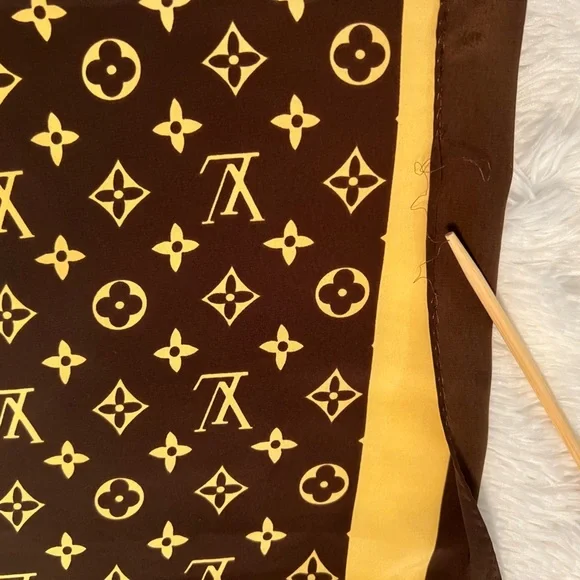 Authentic Vintage Louis Vuitton Large Monogram Silk Scarf - Picture 10 of 15